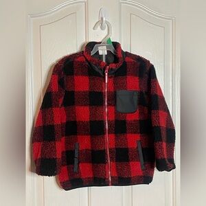 Wonder Nation Red and Black Checkered Jacket